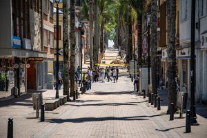 Calle 23 de Manizales acordonada tras el sismo